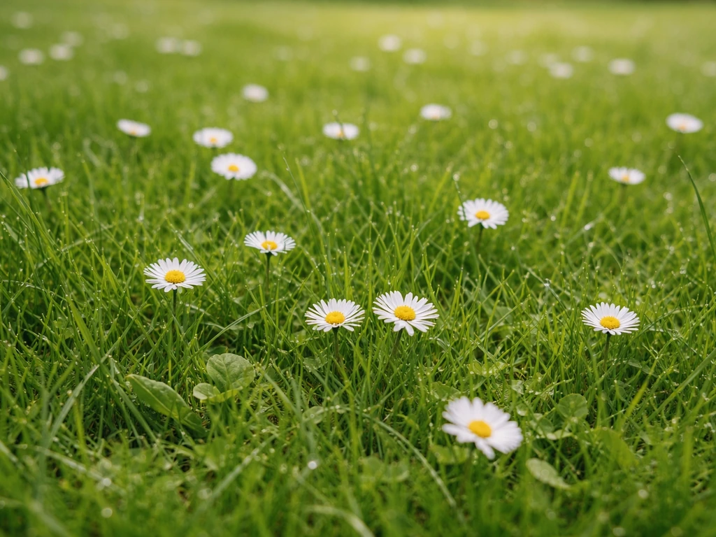 Witte bloemetjes in het gras: herken, verwijder en voorkom