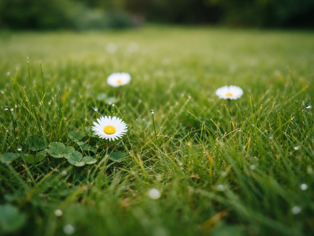 Witte bloem in gras: oorzaken, herkenning en aanpak