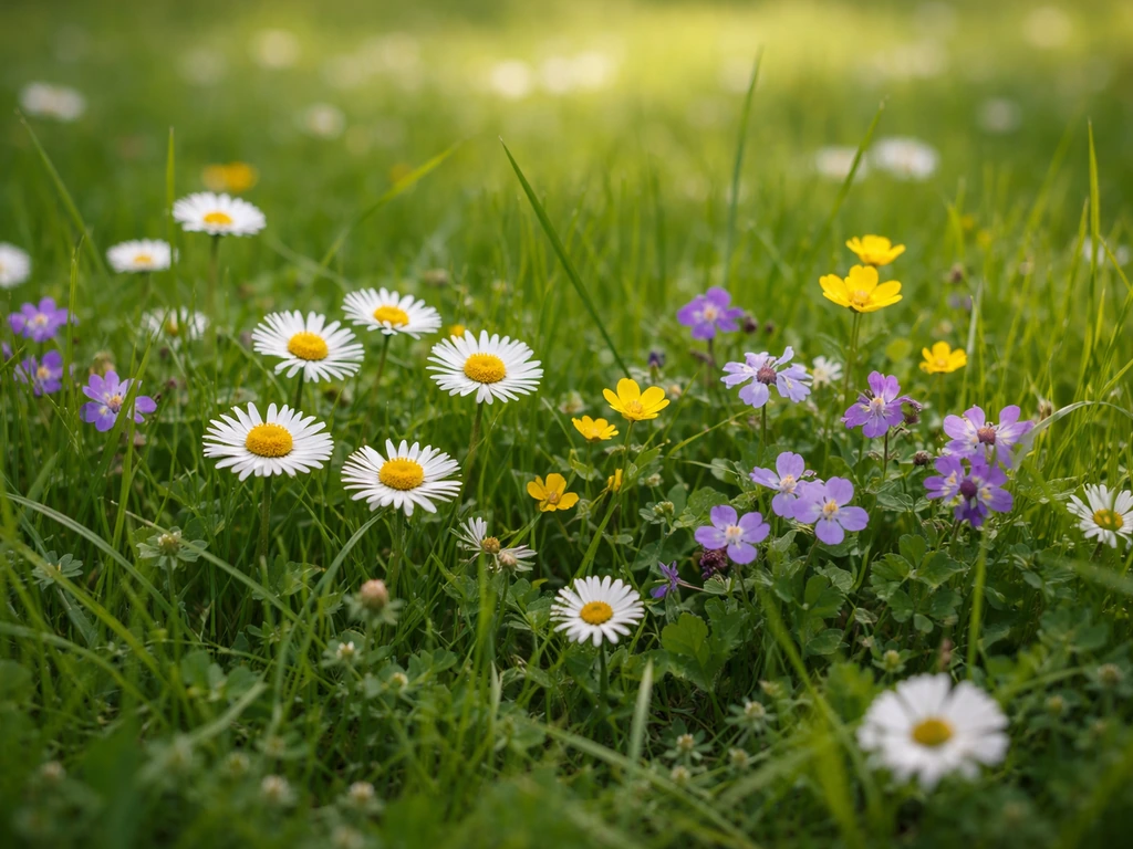 Wilde bloemen in het gras: wat ze betekenen en wat je nu doet