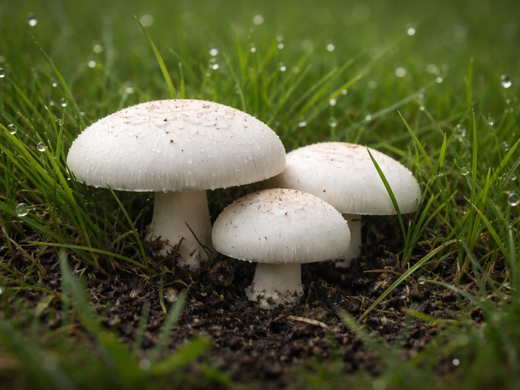 Witte paddenstoelen in het gras: oorzaak, herkenning en aanpak