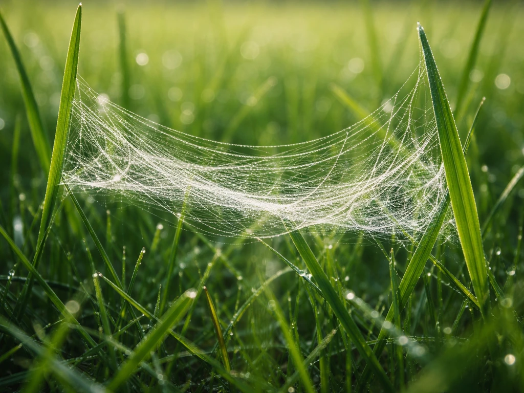 Spinnenwebjes in gras: herken, oorzaken en aanpak voor je gazon