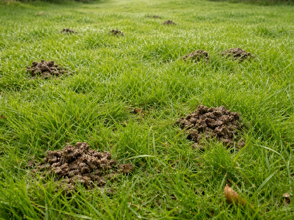 regenwormen in gras